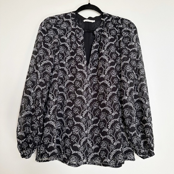 A.L.C. Cotton Silk Balloon Sleeve Blouse Size 2 - Picture 1 of 10